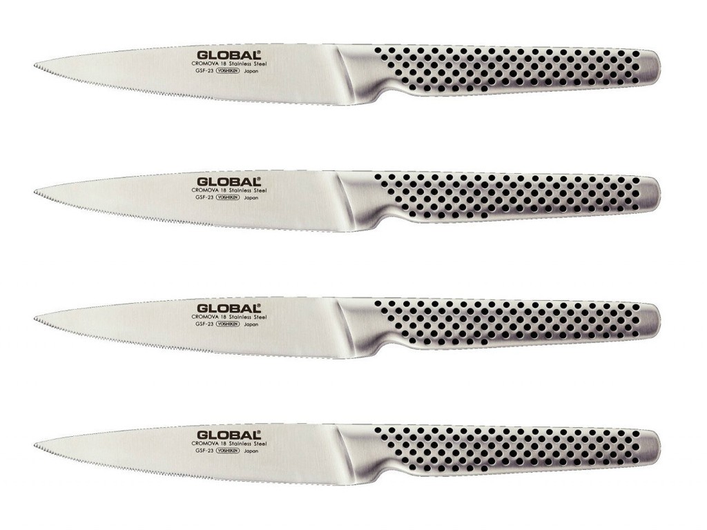 Coffret de 4 couteaux à steak Global lames 11cm