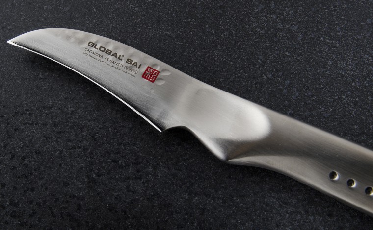 Japanese automatic knife curved blade 6.5 cm Global Sai S04R Global...