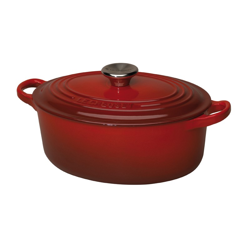 Cocotte oval cast cherry 33 cm 