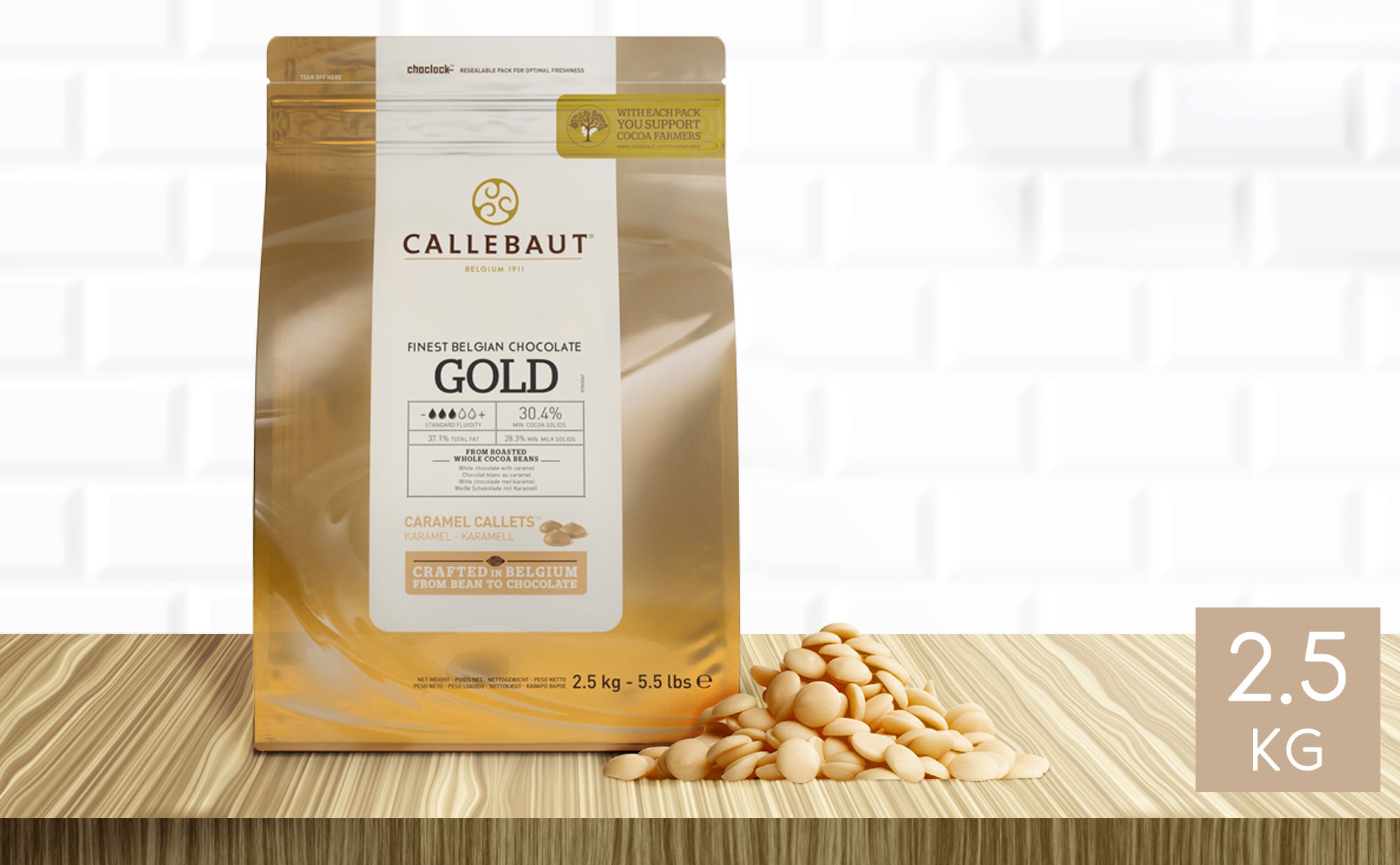 Chocolat caramel – Gold 30,4% - Callebaut