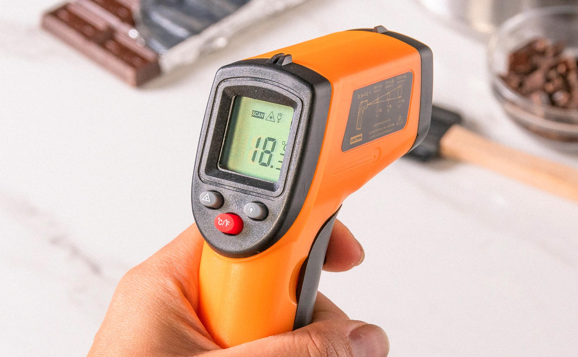 Thermomètre laser infrarouge professionnel, pour température corporelle
